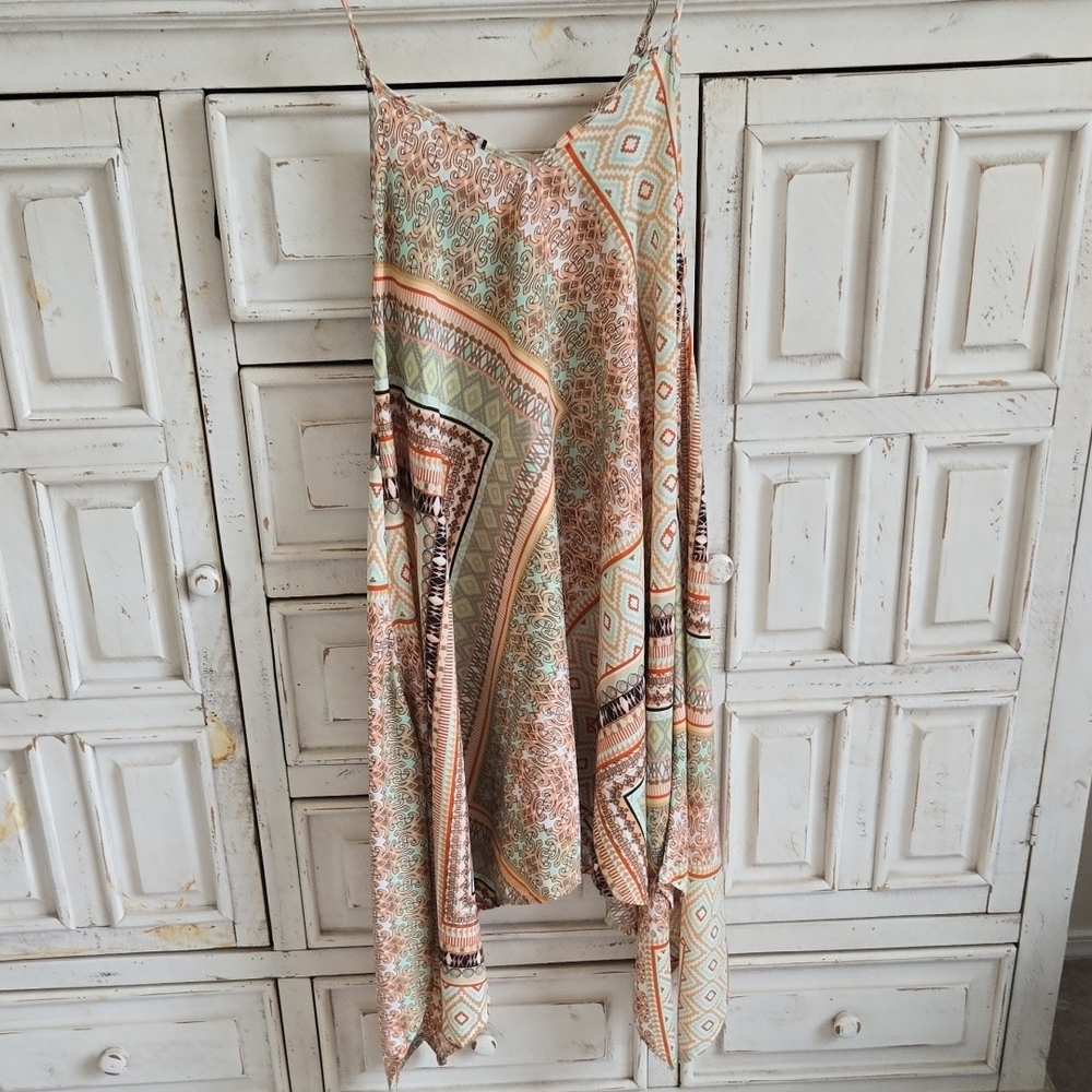 Elan Asymmetrical Skirt in Earthy Tones